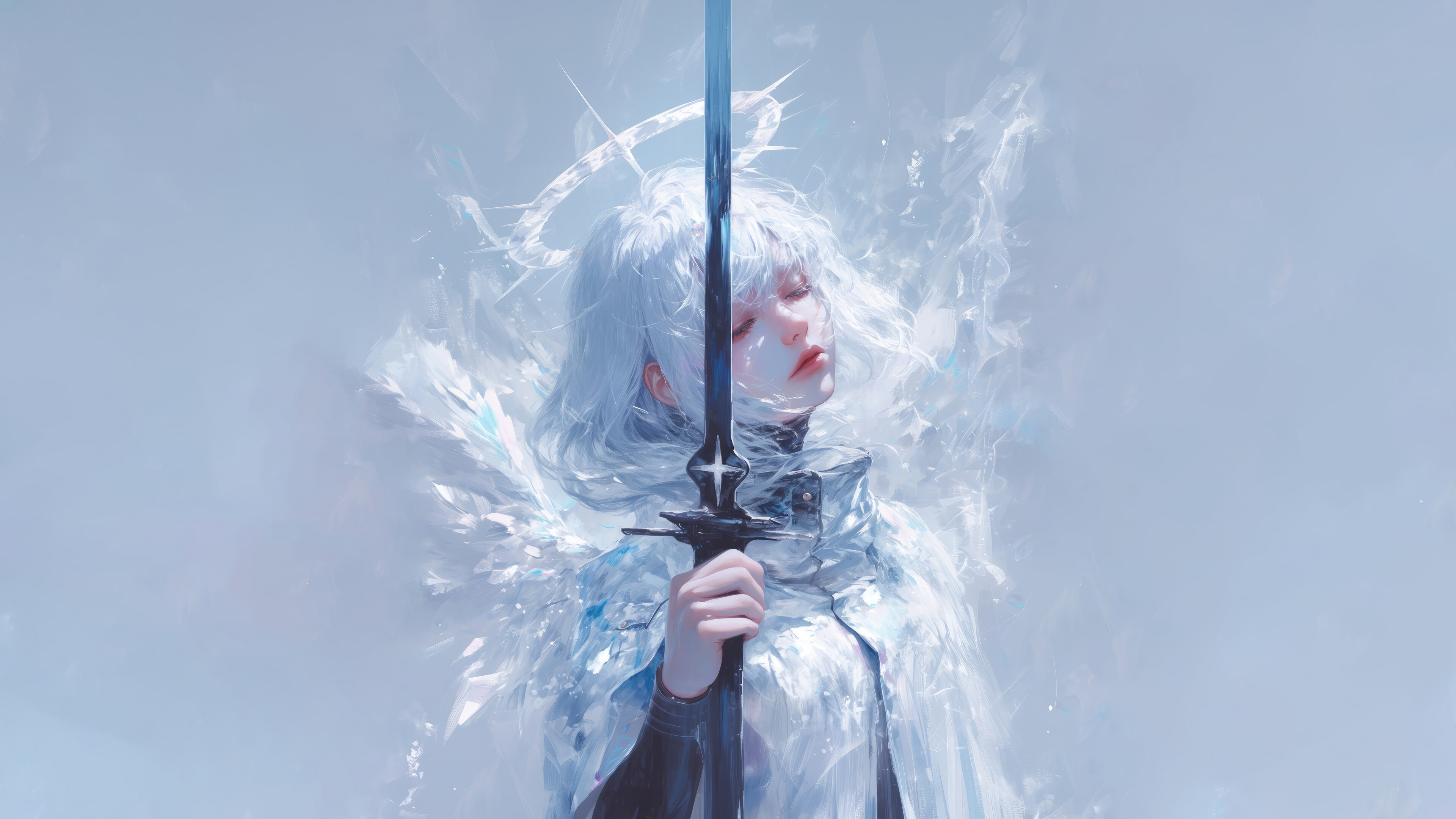 Warrior anime girl